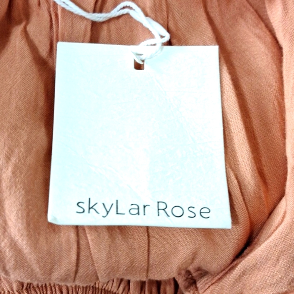 Skylar Rose NEW Coquette Cottagecore Wide Sleeve Off-Shoulder Ruffle Crop Top- L - Picture 11 of 14